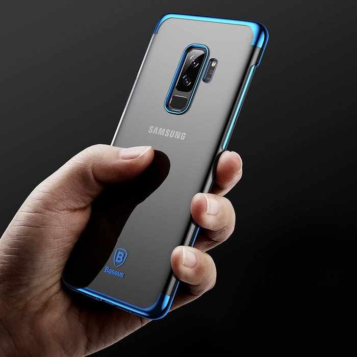 Чехол накладка Baseus Glitter для Samsung Galaxy S9 Plus Синий - Изображение 40794