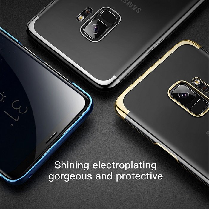 Чехол накладка Baseus Glitter для Samsung Galaxy S9 Plus Синий - Изображение 40800