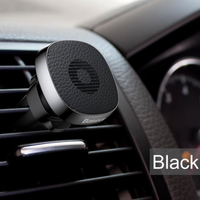Автомобильный держатель для телефона Baseus Privity Leather Series Черный - Изображение 40836