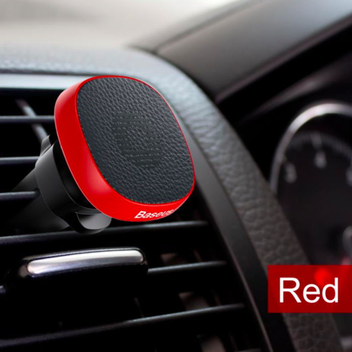 Автомобильный держатель для телефона Baseus Privity Leather Series Красный - Изображение 40904