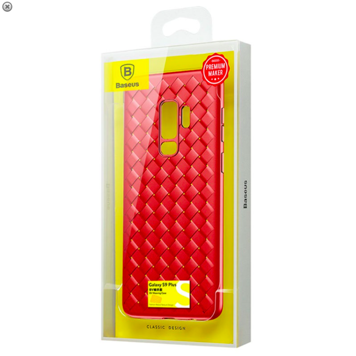 Чехол накладка Baseus BV Weaving Case для Samsung Galaxy S9 Plus Красный - Изображение 40908