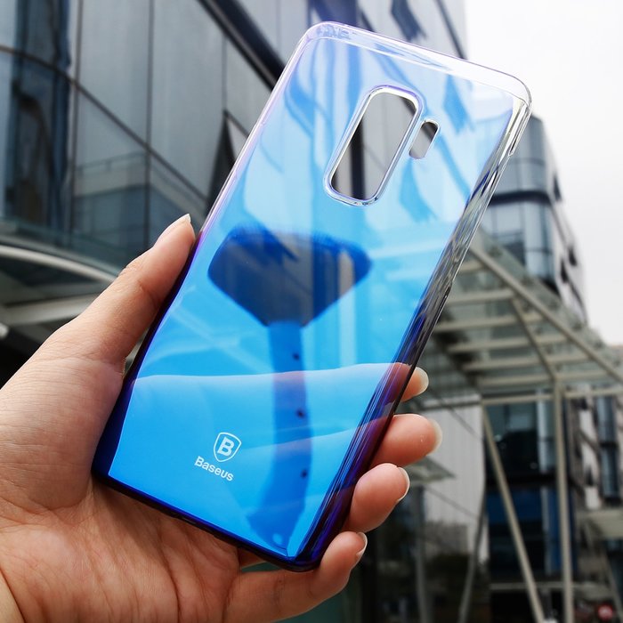 Чехол накладка Baseus Glaze для Samsung Galaxy S9 Plus Голубой - Изображение 40928