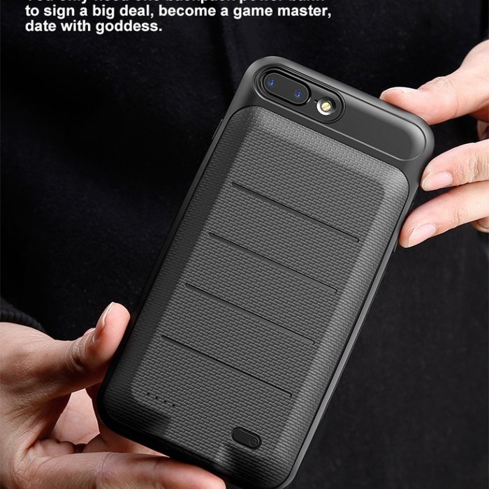 Чехол аккумулятор Baseus Ample Backpack Power Bank 3650 mAh для iPhone 8 Plus Черный - Изображение 41174