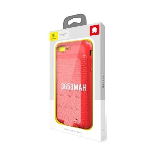 Чехол аккумулятор Baseus Ample Backpack Power Bank 3650 mAh для iPhone 8 Plus Красный - Изображение 41208