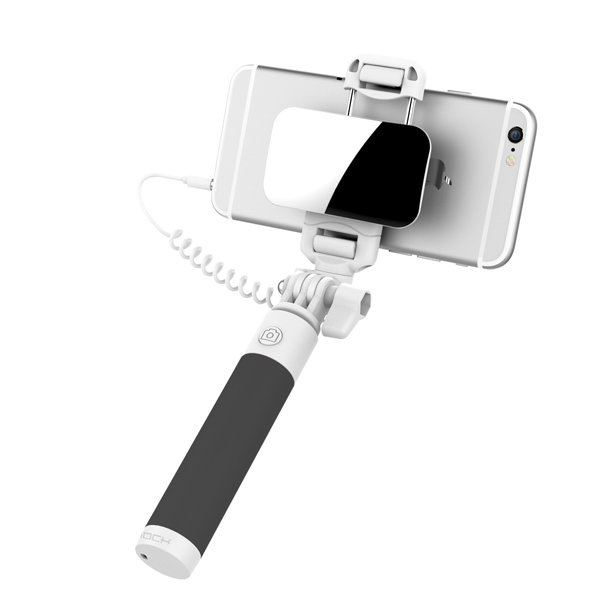 Монопод для селфи Rock Mini Selfie Stick With Wire Control and Mirror для смартфона Черный - Изображение 41396