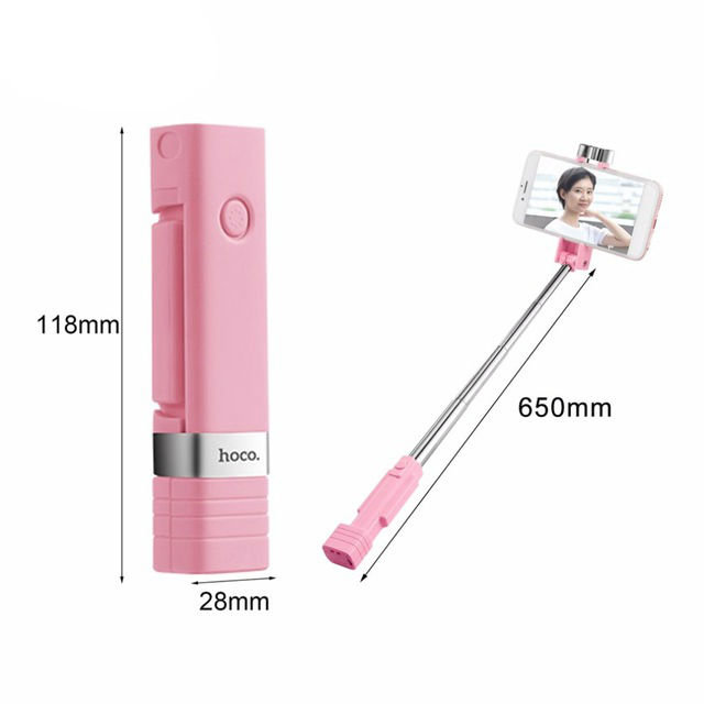 Монопод для селфи Hoco Selfie Stick K4 для смартфонов Розовый - Изображение 41534