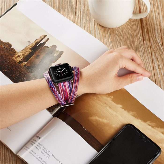Кожаный ремешок Genuine Leather Band для Apple Watch 1 / 2 / 3 (42мм) Розовый - Изображение 41606