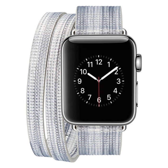 Кожаный ремешок Genuine Leather Band для Apple Watch 1 / 2 / 3 (42мм) Серый - Изображение 41608