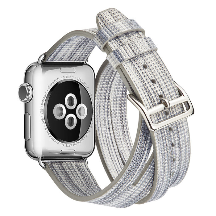 Кожаный ремешок Genuine Leather Band для Apple Watch 1 / 2 / 3 (42мм) Серый - Изображение 41610