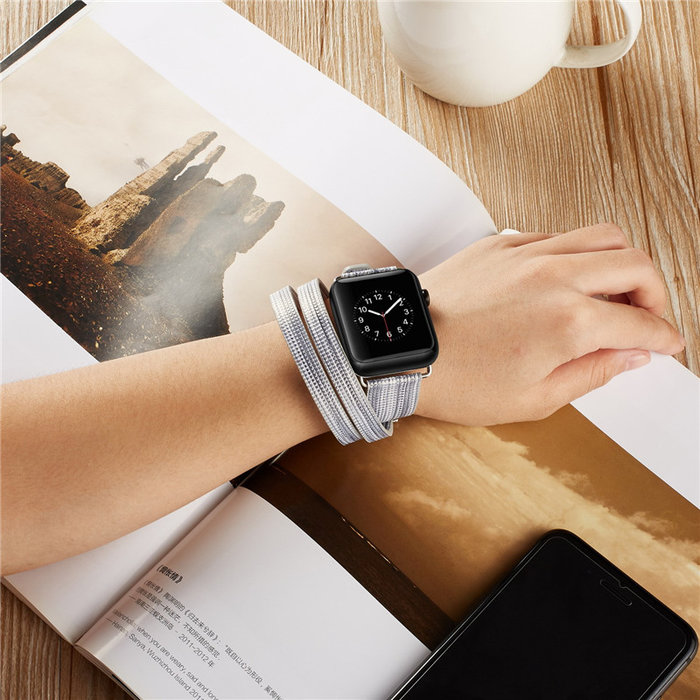 Кожаный ремешок Genuine Leather Band для Apple Watch 1 / 2 / 3 (42мм) Серый - Изображение 41616