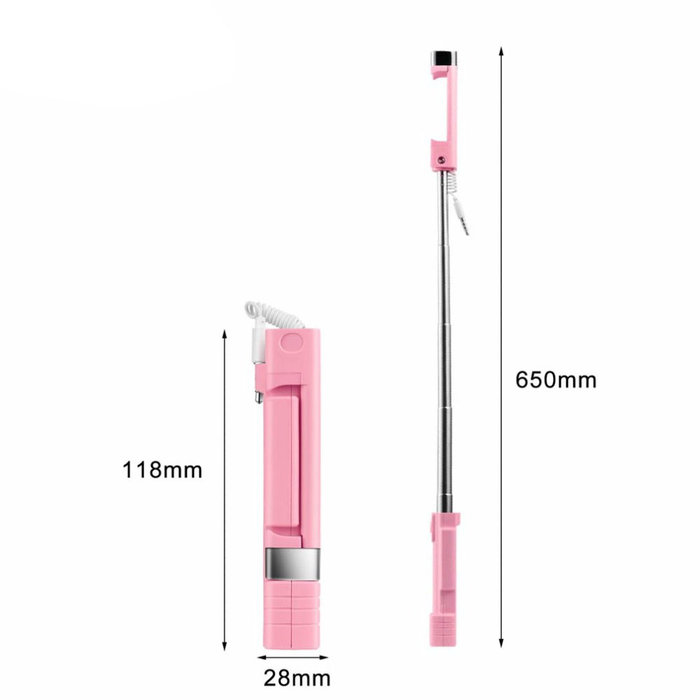 Монопод для селфи Hoco Selfie Stick K3 для смартфонов Розовый - Изображение 41682