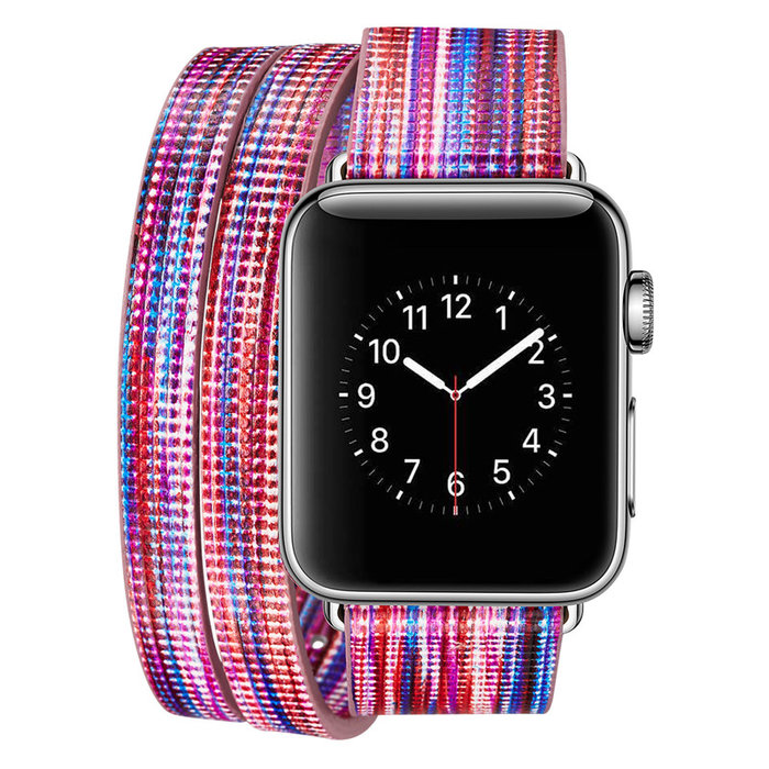 Кожаный ремешок Genuine Leather Band для Apple Watch 1 / 2 / 3 (38мм) Розовый - Изображение 41758
