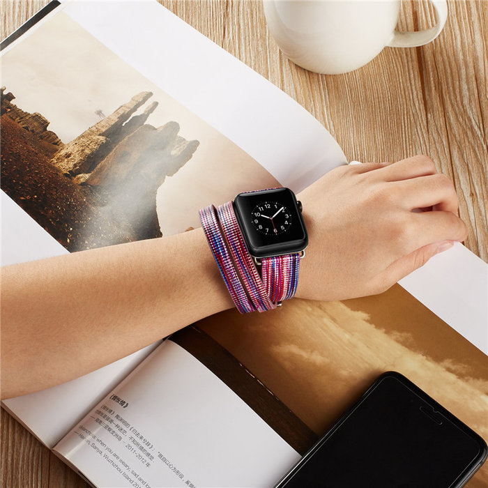 Кожаный ремешок Genuine Leather Band для Apple Watch 1 / 2 / 3 (38мм) Розовый - Изображение 41766