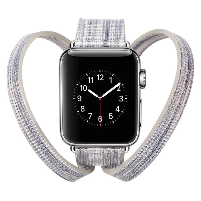 Кожаный ремешок Genuine Leather Band для Apple Watch 1 / 2 / 3 (38мм) Серый - Изображение 41774