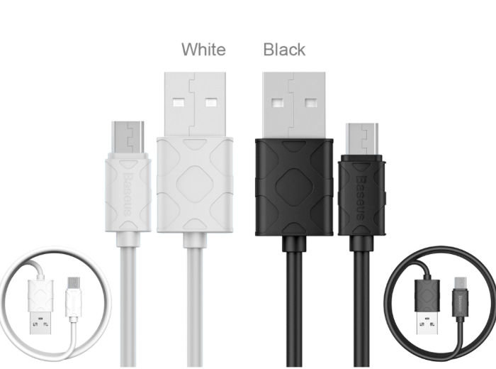 Переходник Baseus Yaven USB - Micro-USB 100см Белый - Изображение 41822