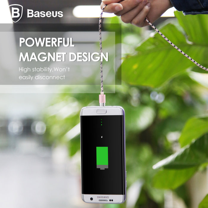 Магнитный переходник Baseus Insnap Magnetic USB - Micro-USB 1м Золотой - Изображение 41878