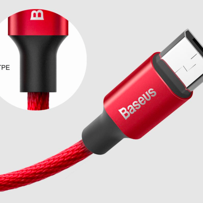 Переходник Baseus Yiven USB - micro-USB 1м Красный - Изображение 42042
