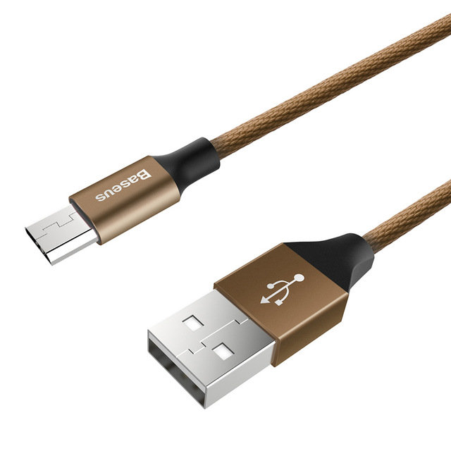 Переходник Baseus Yiven USB - micro-USB 1м Коричневый - Изображение 42082