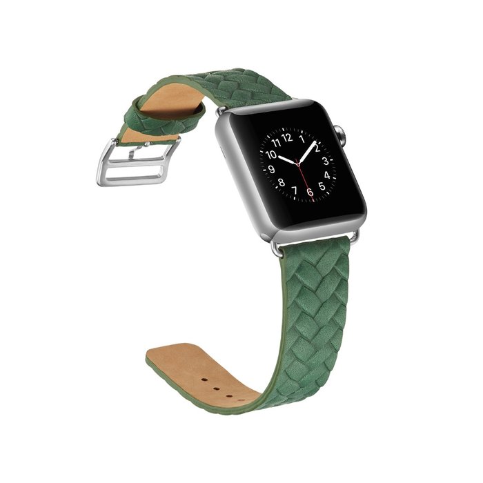 Кожаный ремешок Genuine Leather для Apple Watch 1 / 2 / 3 (42мм) Зеленый - Изображение 42124