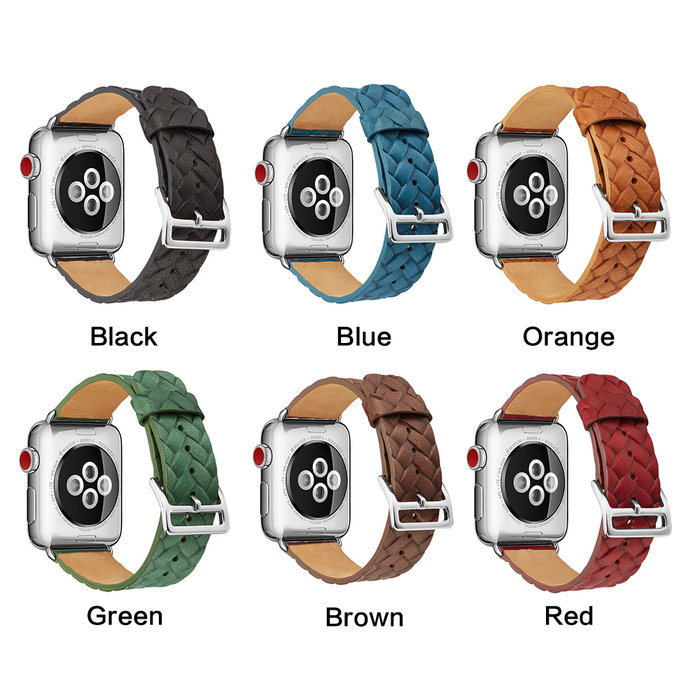 Кожаный ремешок Genuine Leather для Apple Watch 1 / 2 / 3 (42мм) Зеленый - Изображение 42128