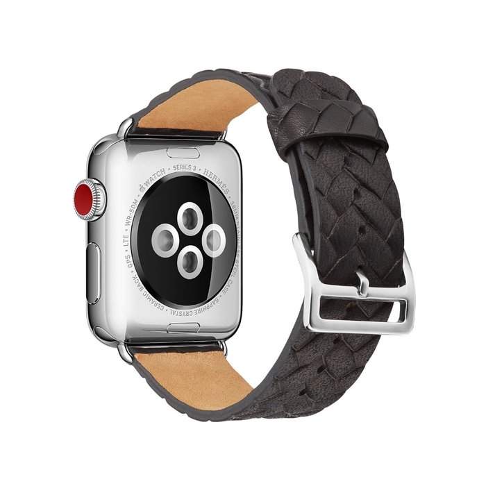 Кожаный ремешок Genuine Leather для Apple Watch 1 / 2 / 3 (42мм) Черный - Изображение 42152
