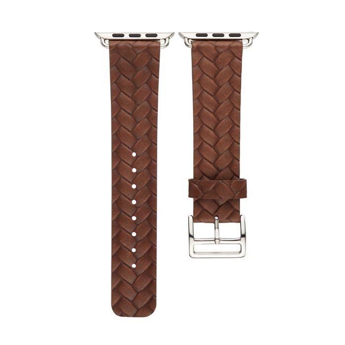 Кожаный ремешок Genuine Leather для Apple Watch 1 / 2 / 3 (42мм) Темно-коричневый - Изображение 42174