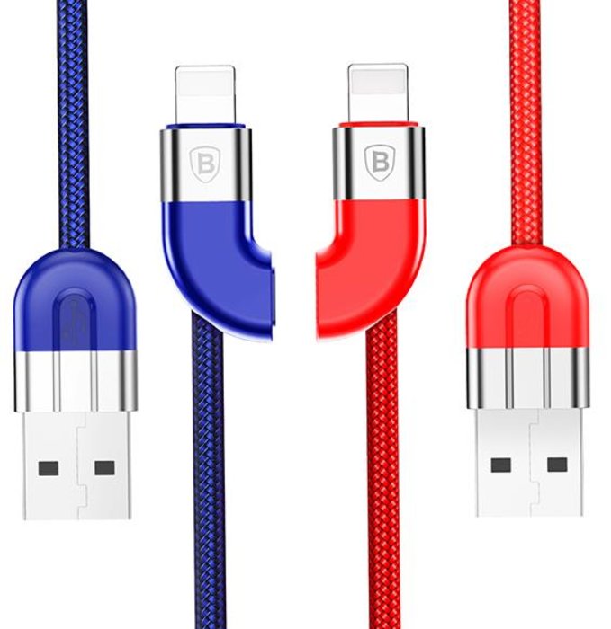 Переходник Baseus Couple Magnetic Lightning - USB 1m Красно-синий - Изображение 42180