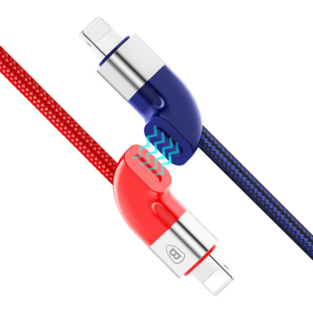 Переходник Baseus Couple Magnetic Lightning - USB 1m Красно-синий - Изображение 42182