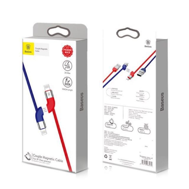 Переходник Baseus Couple Magnetic Lightning - USB 1m Красно-синий - Изображение 42204