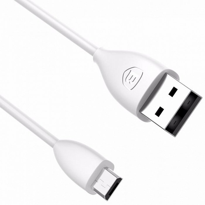 Переходник Baseus Small Pretty Waist Lightning - USB 1м Белый - Изображение 42264