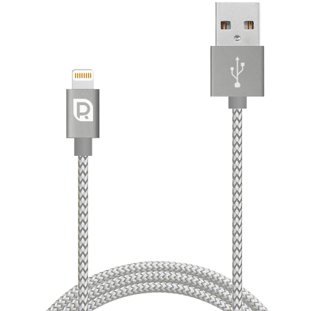 Переходник REQUIRED Braided MFI Lightning - USB 1 метр Серый - Изображение 42286