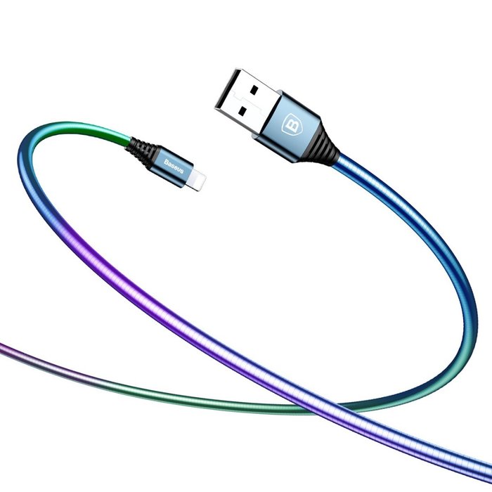 Переходник Baseus Discolor Lightning - USB 1м Графит - Изображение 42314