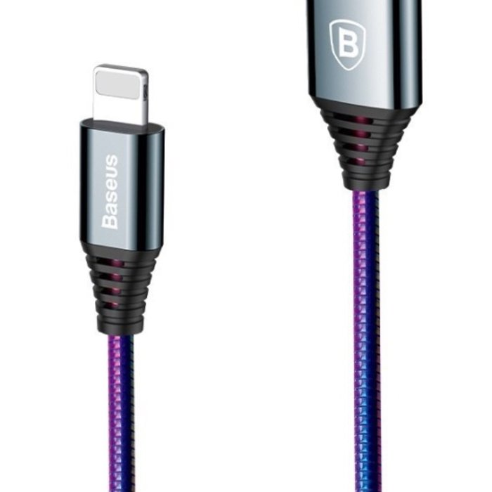 Переходник Baseus Discolor Lightning - USB 1м Графит - Изображение 42318