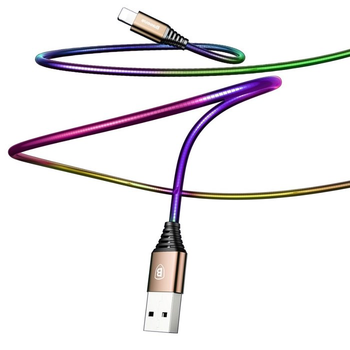 Переходник Baseus Discolor Lightning - USB 1м Золото - Изображение 42354