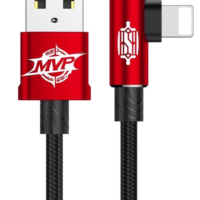 Переходник Baseus MVP Elbow Lightning - USB 1м Красный - Изображение 42442