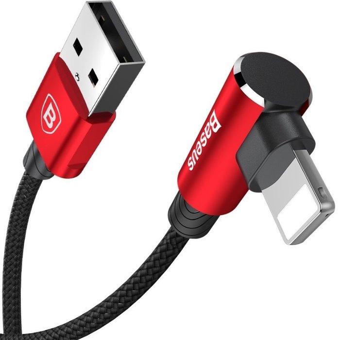Переходник Baseus MVP Elbow Lightning - USB 1м Красный - Изображение 42454