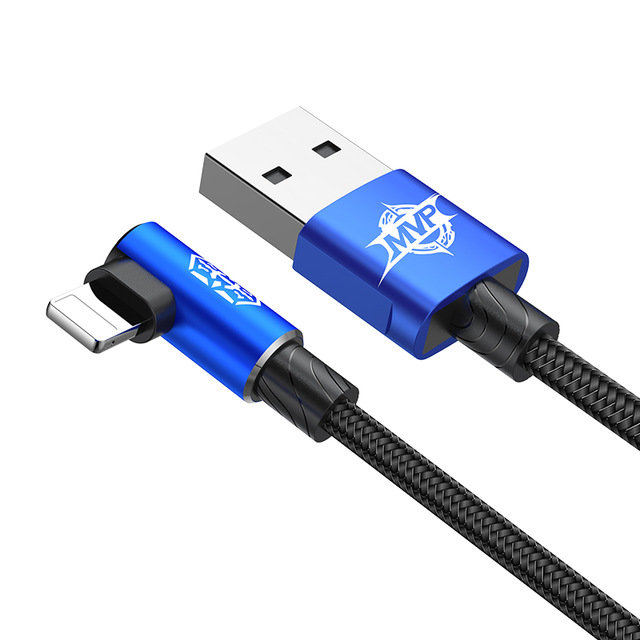 Переходник Baseus MVP Elbow Lightning - USB 1м Синий - Изображение 42502
