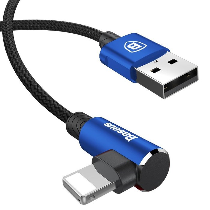 Переходник Baseus MVP Elbow Lightning - USB 1м Синий - Изображение 42506