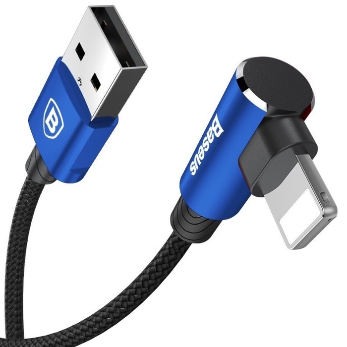 Переходник Baseus MVP Elbow Lightning - USB 1м Синий - Изображение 42508