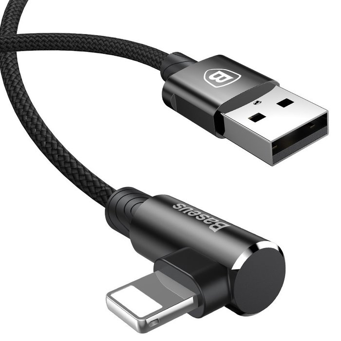 Переходник Baseus MVP Elbow Lightning - USB 1м Черный - Изображение 42530
