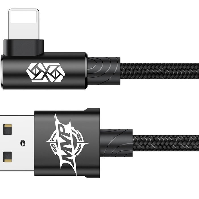 Переходник Baseus MVP Elbow Lightning - USB 1м Черный - Изображение 42536