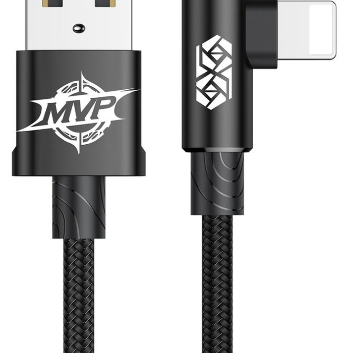 Переходник Baseus MVP Elbow Lightning - USB 1м Черный - Изображение 42544