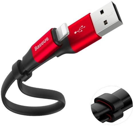 Переходник Baseus Nimble Lightning - USB 23 см Красный - Изображение 42586