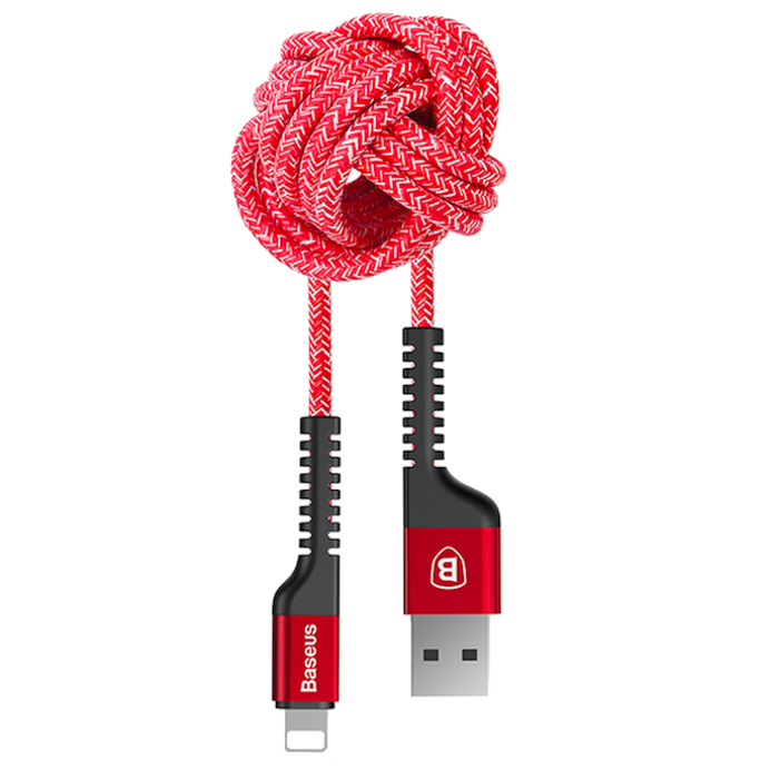 Переходник Baseus Confidant Anti-break Lightning - USB 1.5м Красный - Изображение 42634