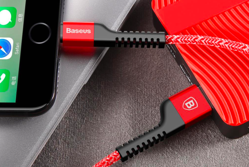 Переходник Baseus Confidant Anti-break Lightning - USB 1.5м Красный