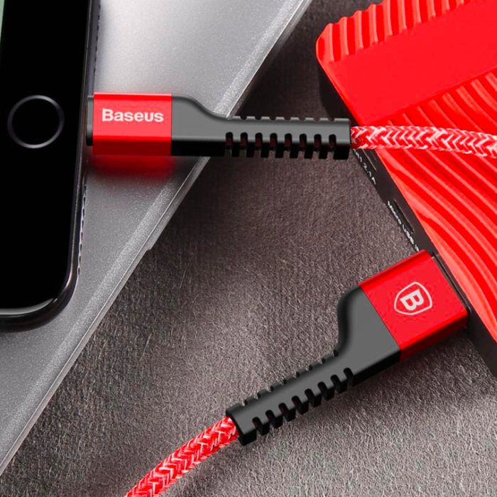 Переходник Baseus Confidant Anti-break Lightning - USB 1.5м Красный - Изображение 42646