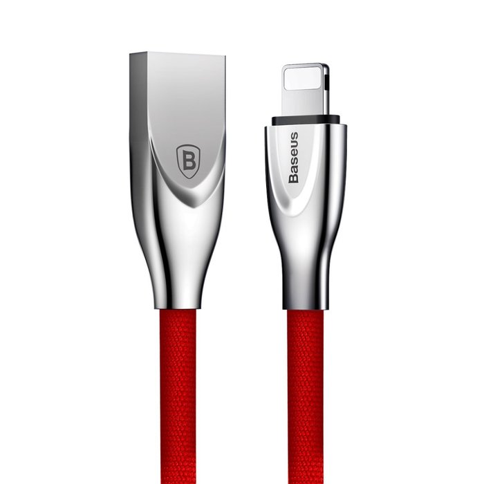Переходник Baseus Zinc Alloy Lightning - USB 1м Красный - Изображение 42654