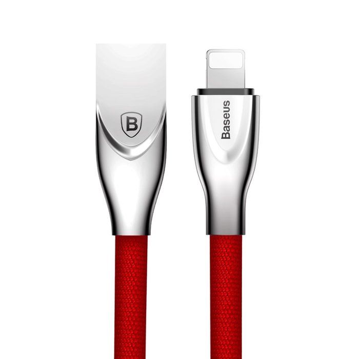 Переходник Baseus Zinc Alloy Lightning - USB 1м Красный - Изображение 42662