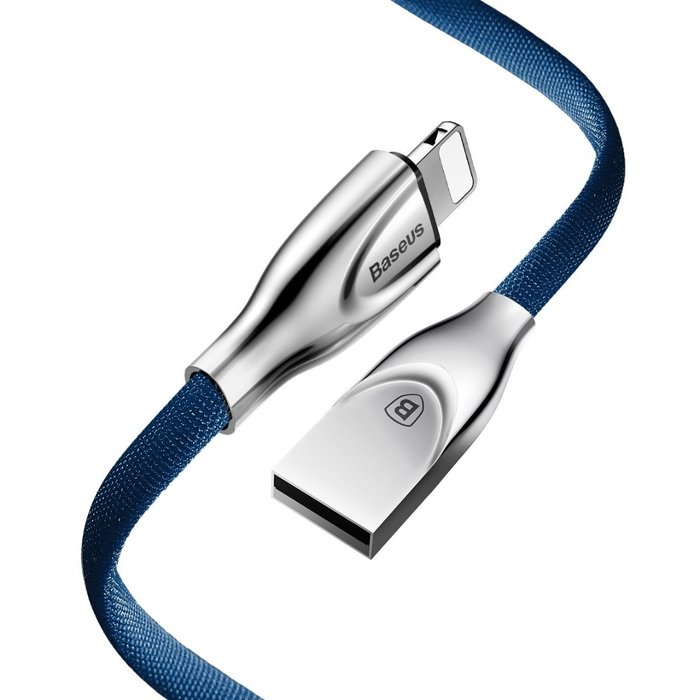 Переходник Baseus Zinc Alloy Lightning - USB 1м Синий - Изображение 42670