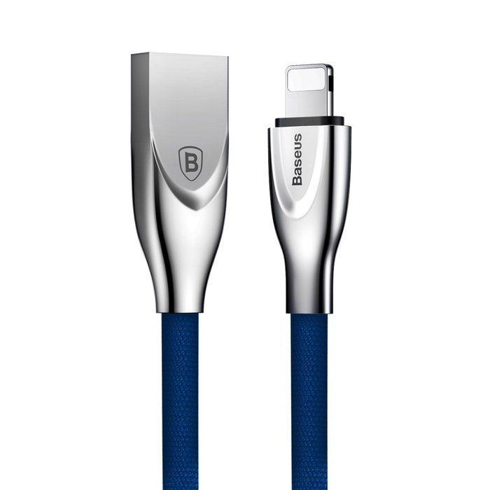 Переходник Baseus Zinc Alloy Lightning - USB 1м Синий - Изображение 42672